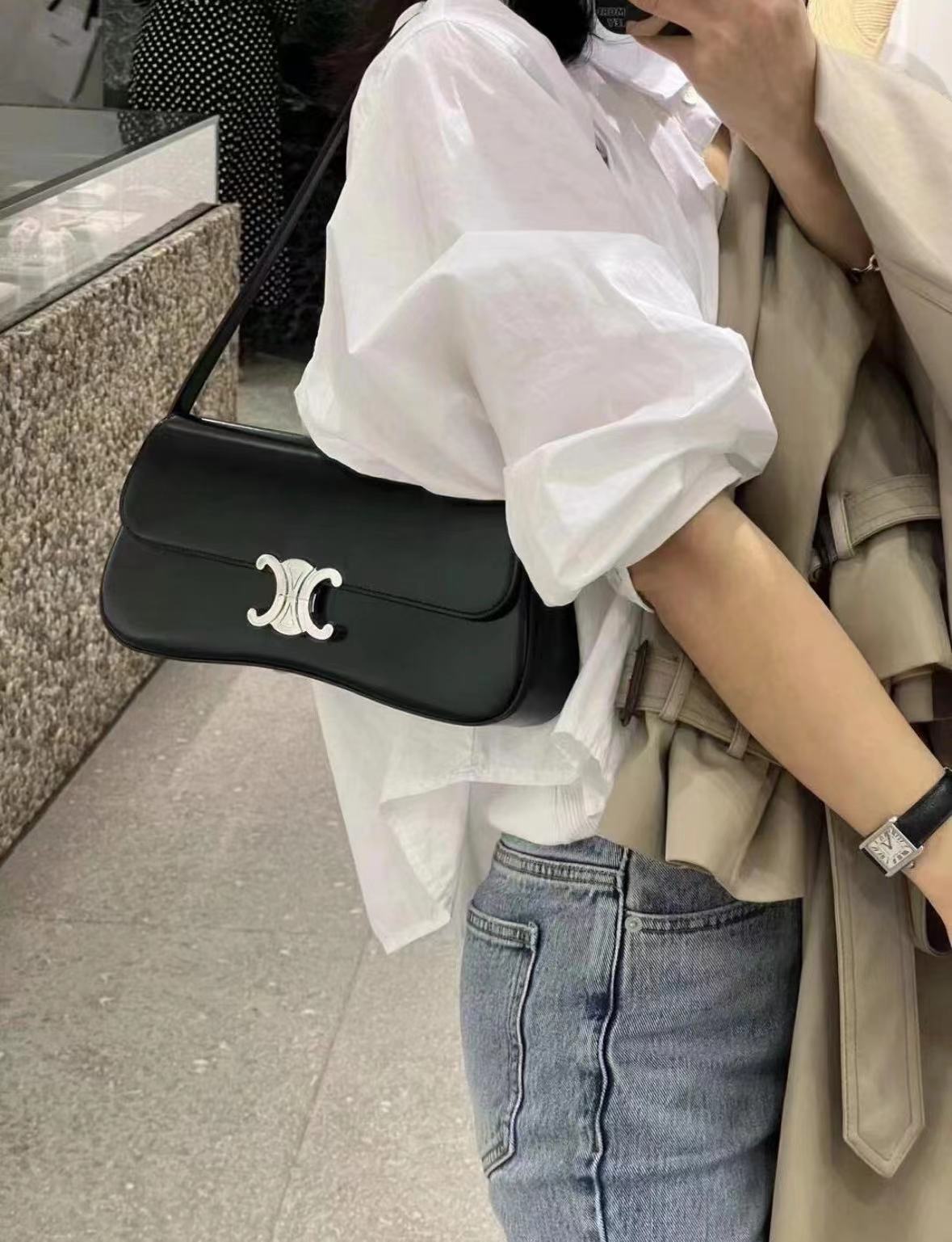 MEDIUM CELINE LOLA BAG IN SHINY CALFSKIN