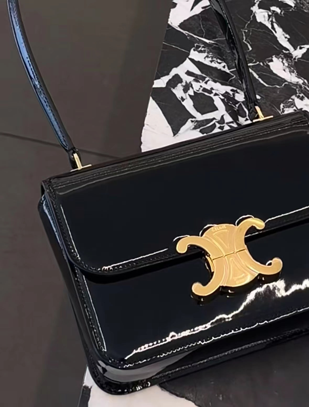 TEEN GARANCE BAG IN PATENT CALFSKIN Black