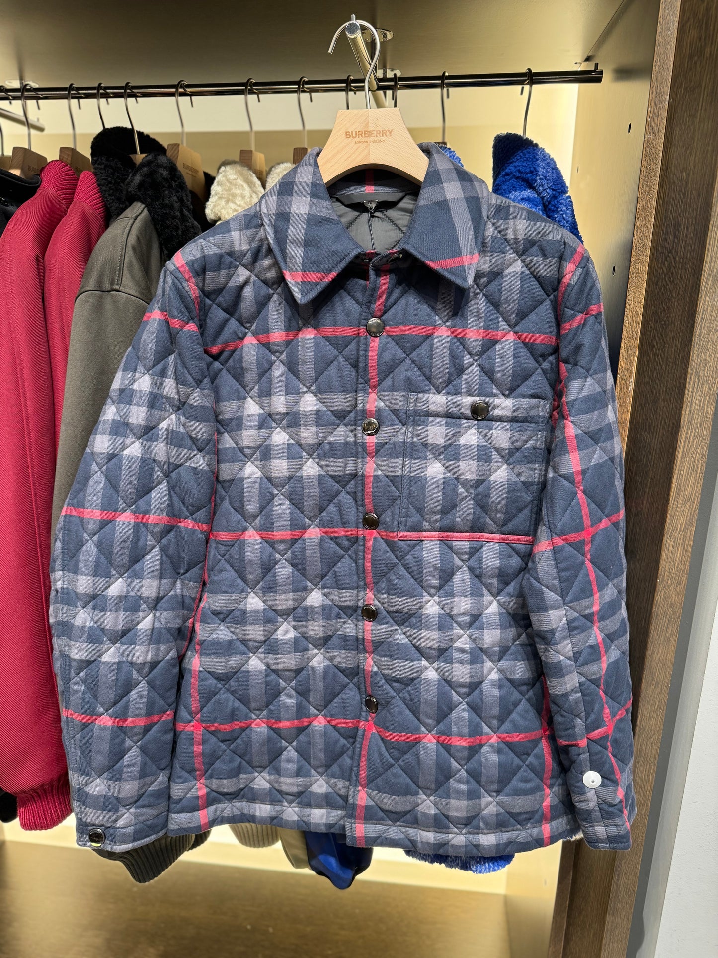Burberry 男裝夾棉外套 Navy