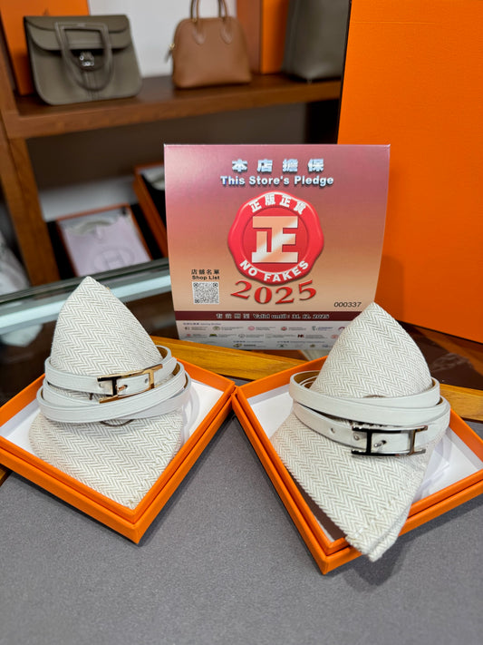 Hermes Bracelet triple tours 聖杯藍 T2