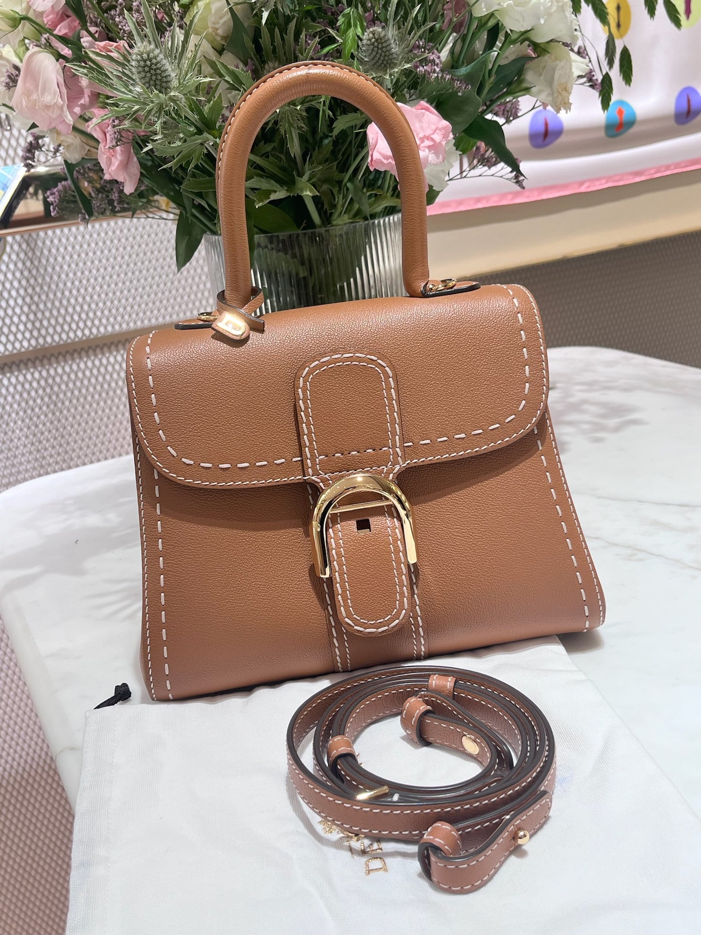 Delvaux Brillant PM Surpique Rodeo Calf