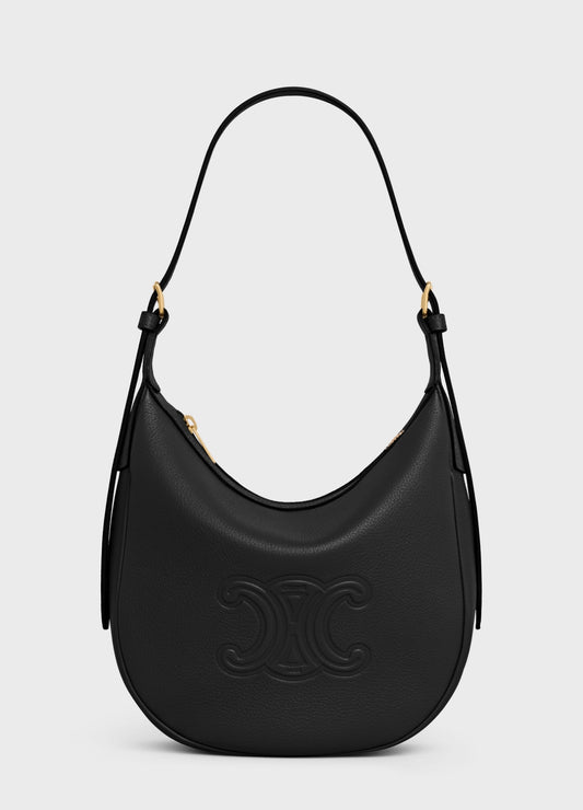 SMALL HELOÏSE BAG CUIR TRIOMPHE IN SUPPLE CALFSKIN BLACK