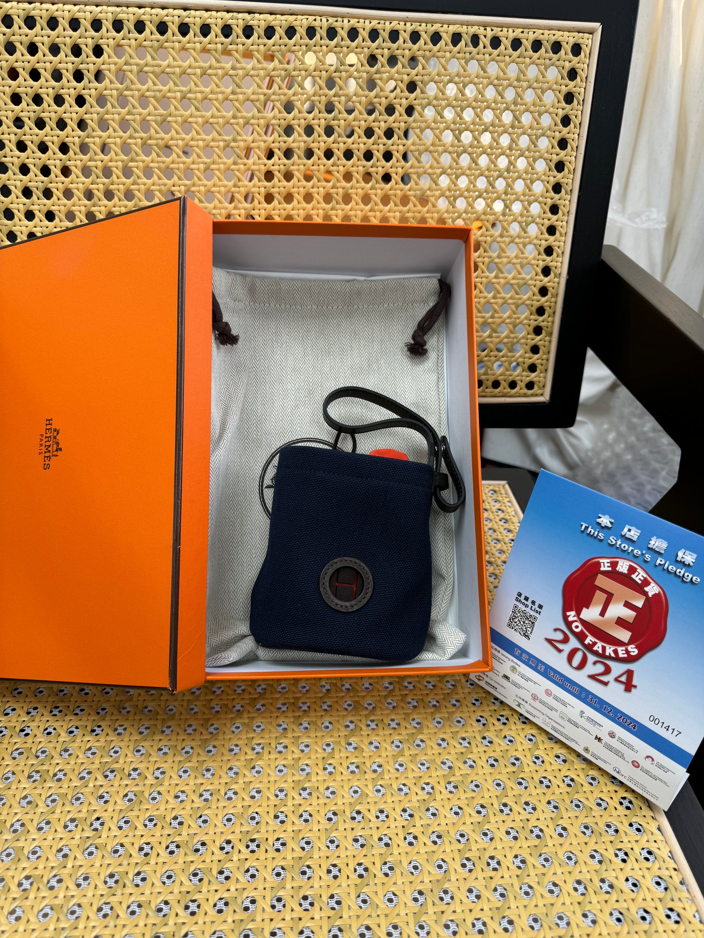 Hermes On-the-go pouch Navy