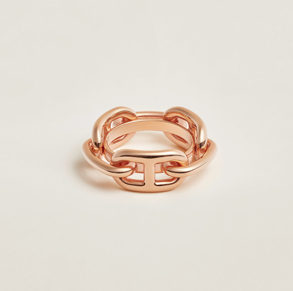 Hermes Regate scarf 90 ring Plaqué Or Rose