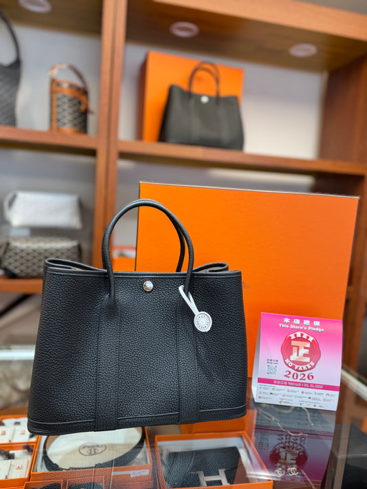 Hermes Garden Party 30 黑色 Noir 89